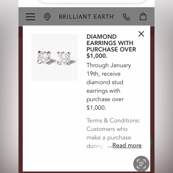 BRAND NEW ! 14K WHITE GOLD DIAMOND STUD EARRINGS ( 0,16 oct.) - Picture 17 of 17